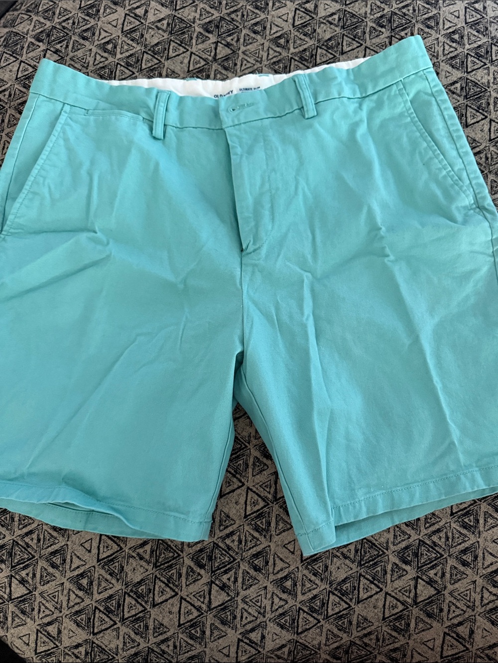Old Navy Aqua Flat-Front Chino Shorts